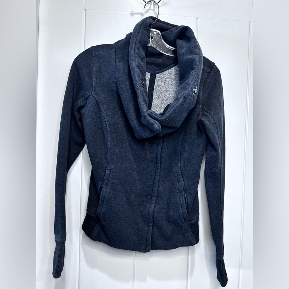 lululemon athletica Dark Blue Cowl Neck Sweater